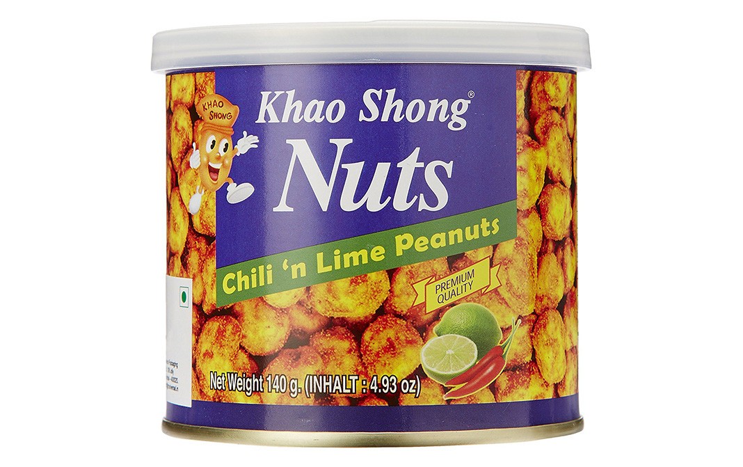 Khao Shong Nuts Chilli 'n Lime Peanuts   Plastic Container  140 grams